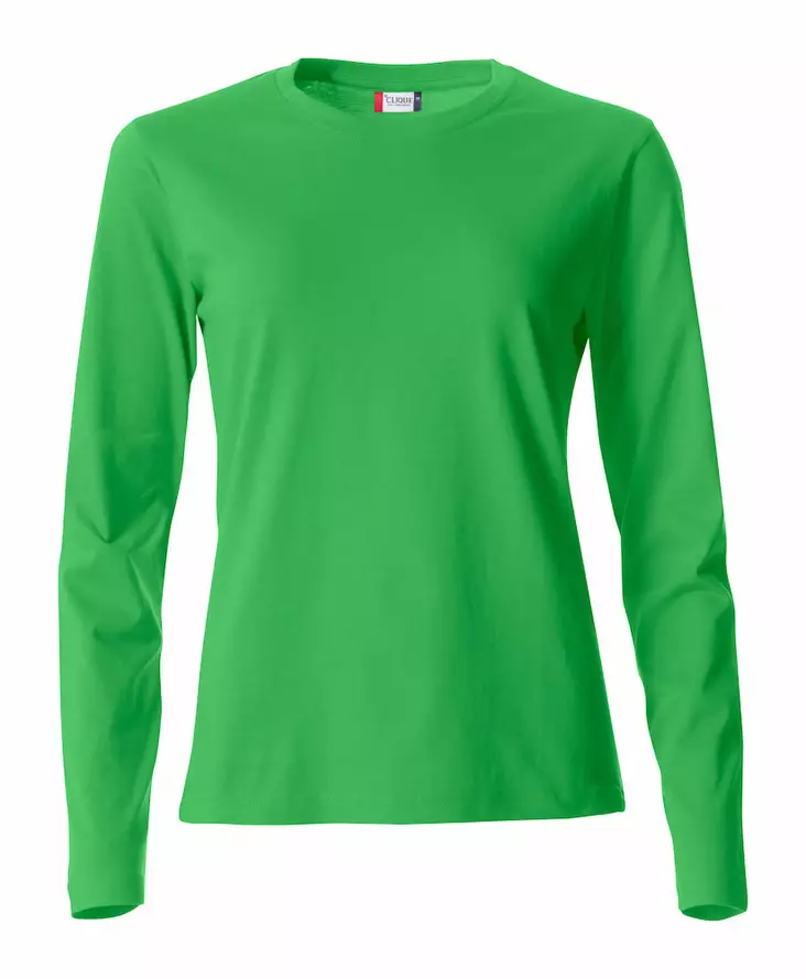 Clique Basic-T L/S Ladies, omenan vihreä - Clique Vaatteet - 029034-605 - 1