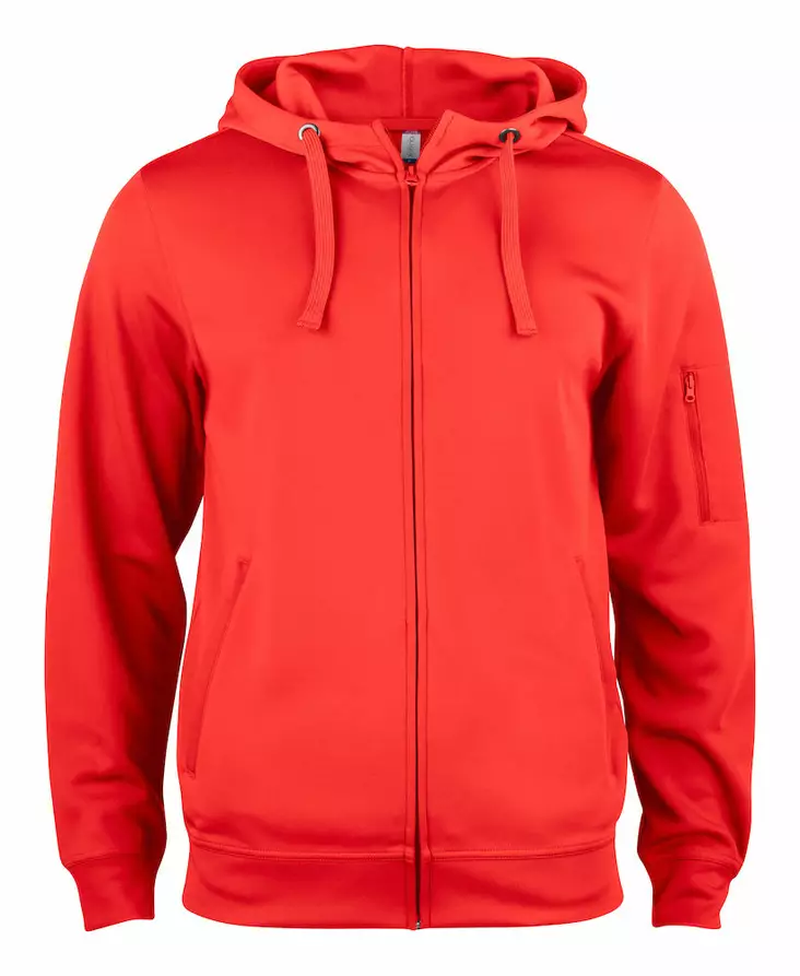 Clique Basic Active Hoody Full Zip, puna - Clique Vaatteet - 021014-35 - 1