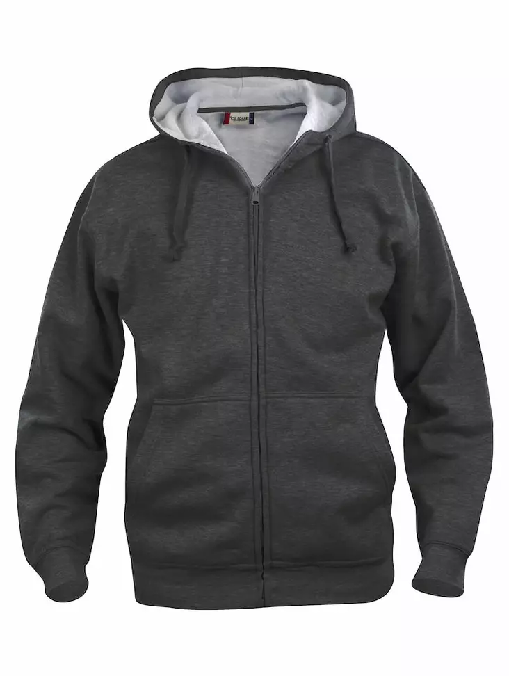 Clique Basic Hoody Full zip, antracit me - Clique Vaatteet - 021034-955 - 1