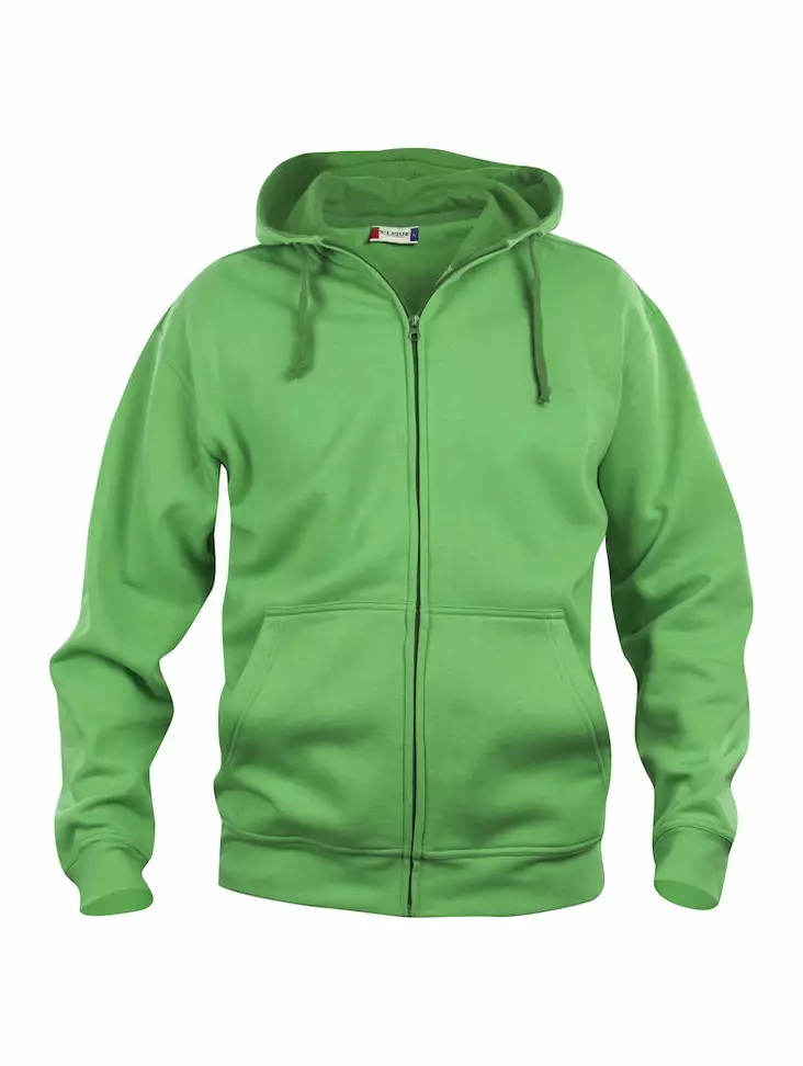 Clique Basic Hoody Full zip, apple green - Clique Vaatteet - 021034-605 - 1