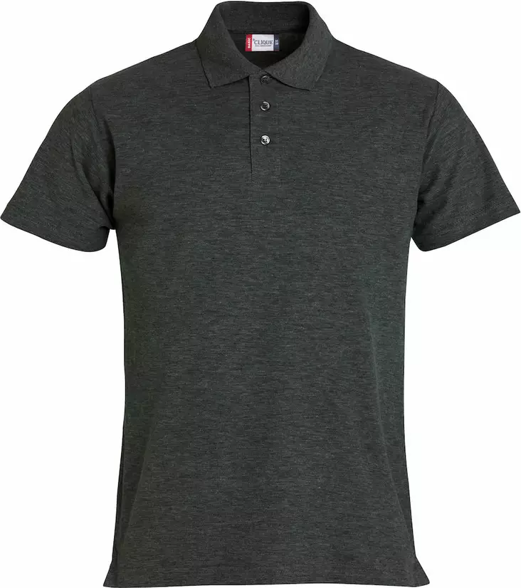 Clique Basic Polo, meleerattu antrasiitt - Clique Vaatteet - 028230-955 - 1