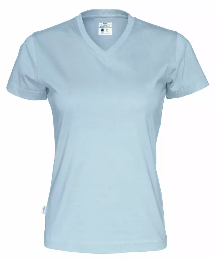 Cottover Naisten T-paita, v-aukko, Taiva - Kaikki vapaa-ajan vaatemerkit - 141021-725 - 1