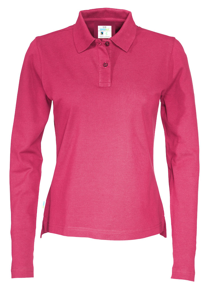 Cottover Pique Long Sleeve Lady, Cerise - Kaikki vapaa-ajan vaatemerkit - 141017-435 - 1