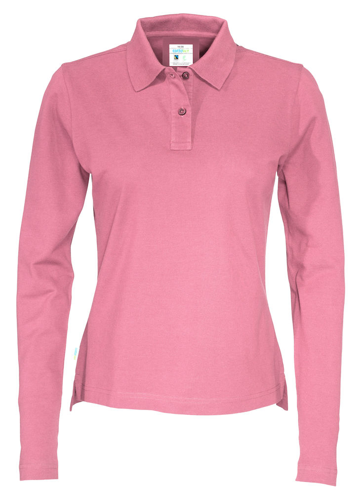 Cottover Pique Long Sleeve Lady, Pinkki - Kaikki vapaa-ajan vaatemerkit - 141017-425 - 1