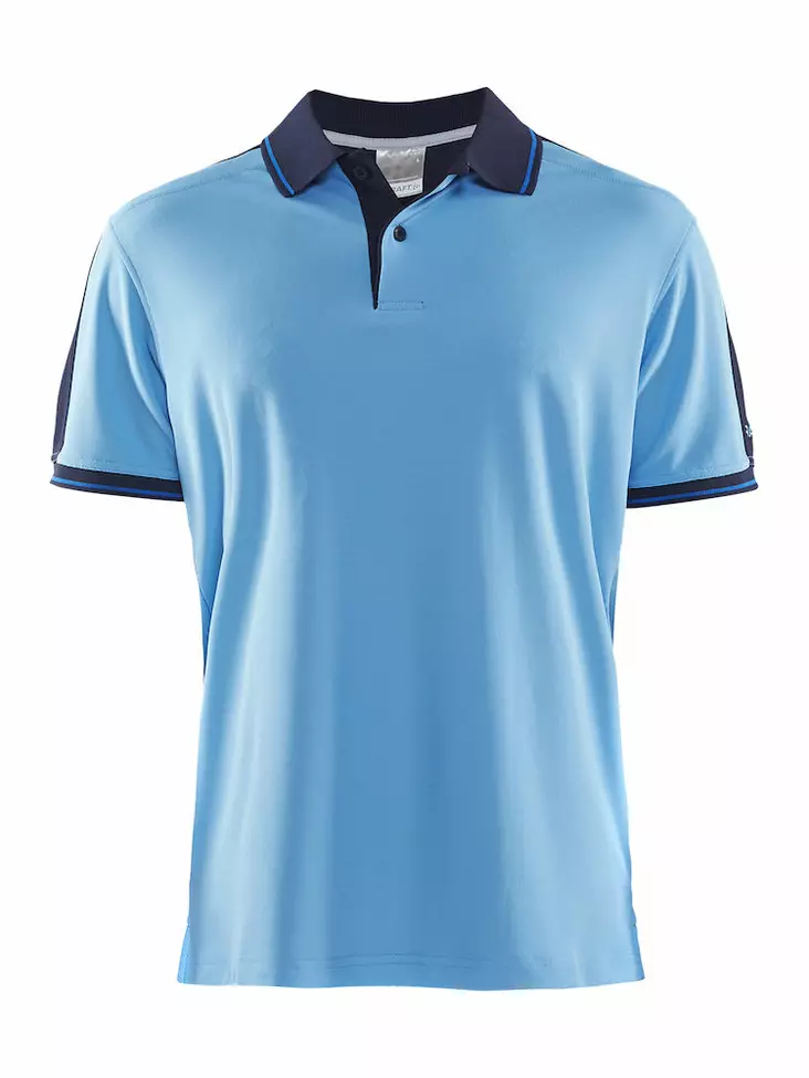 Noble Polo Pique Shirt M, Aqua/Navy - Craft Vaatteet - 1905075-2325 - 1