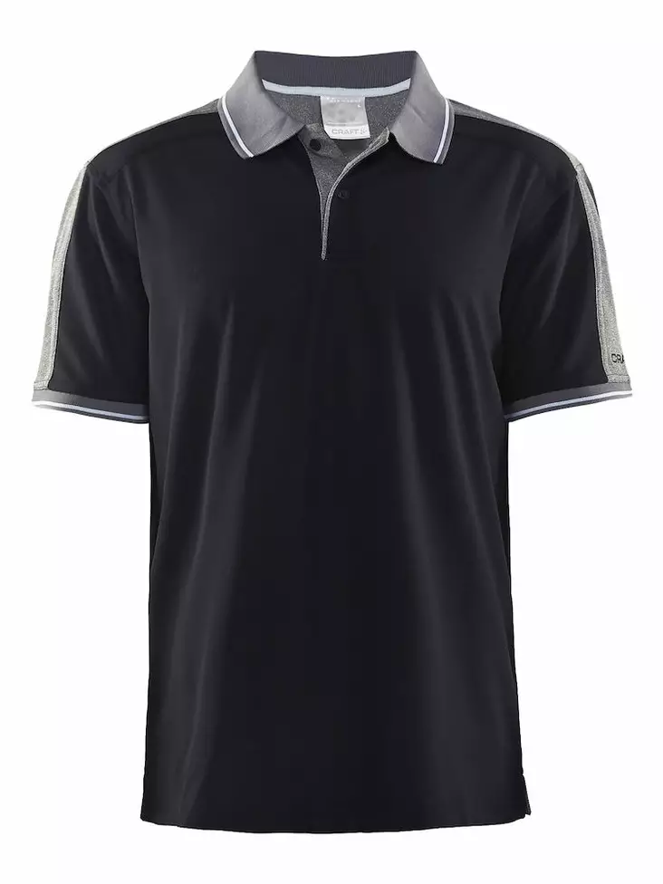 Noble Polo Pique Shirt M, Black/Dk Grey - Craft Vaatteet - 1905075-9975 - 1