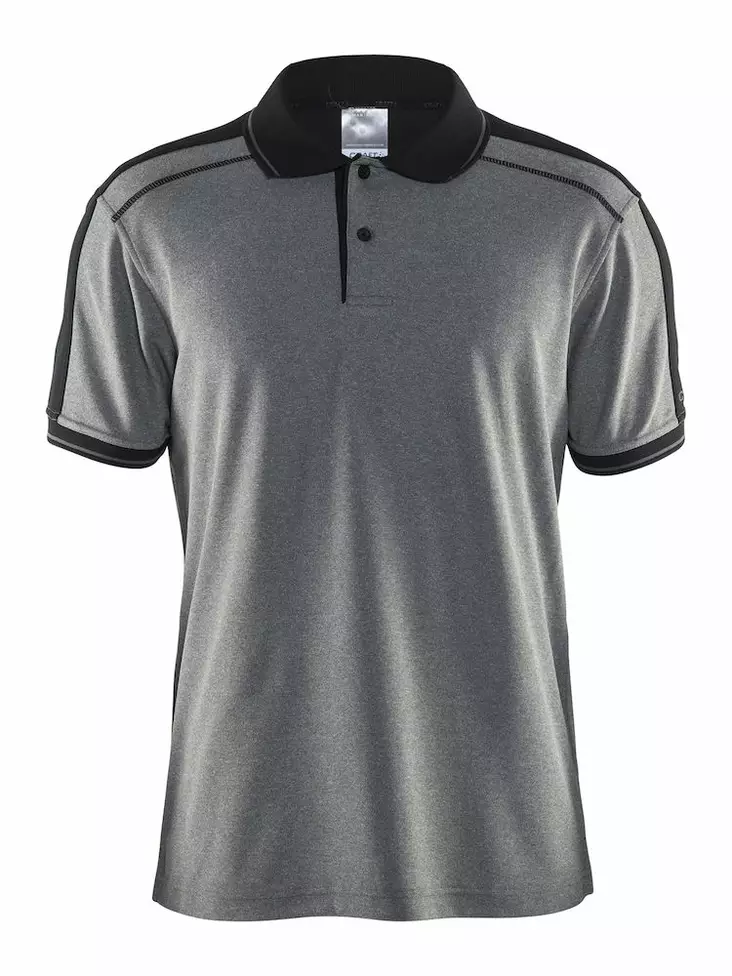 Noble Polo Pique Shirt M, Dk Grey Melang - Craft Vaatteet - 1905075-2975 - 1