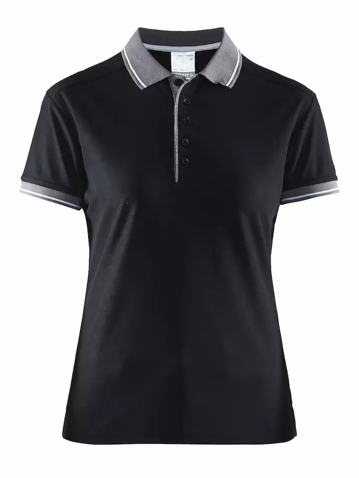Noble Polo Pique Shirt W, Black/Dk Grey - Craft Vaatteet - 1905074-9975 - 1