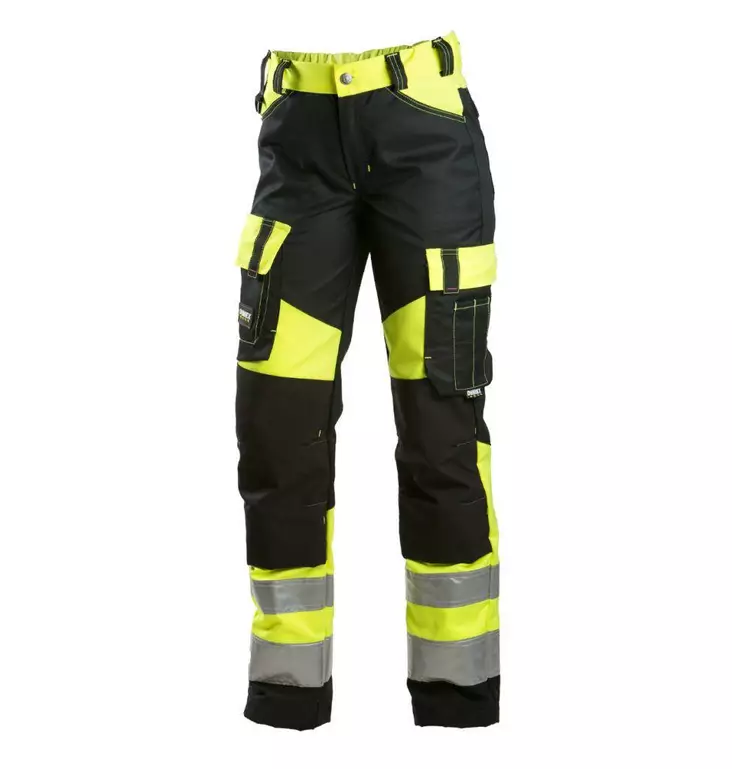 Dimex 6046 Naisten Turvatyöhousut hv-keltainen/musta - Dimex Huomiohousut - 6046 - 1
