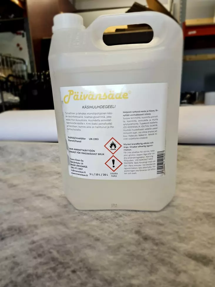 Päivänsäde käsihuuhdegeeli 70 % 5l - Teollisuuskemikaalit - LS000006 - 1