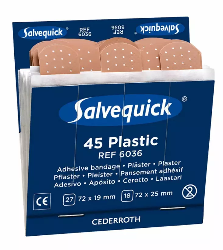 Cederroth 6036 Salvequick 6x45 muovilaas - Ensiaputuotteet - 6036 - 1