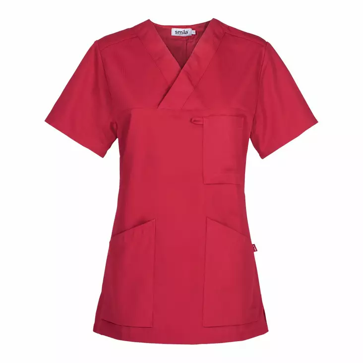 Smila 70102 Alva v-blouse w, dark red - Työpaidat - 70102-66 - 1