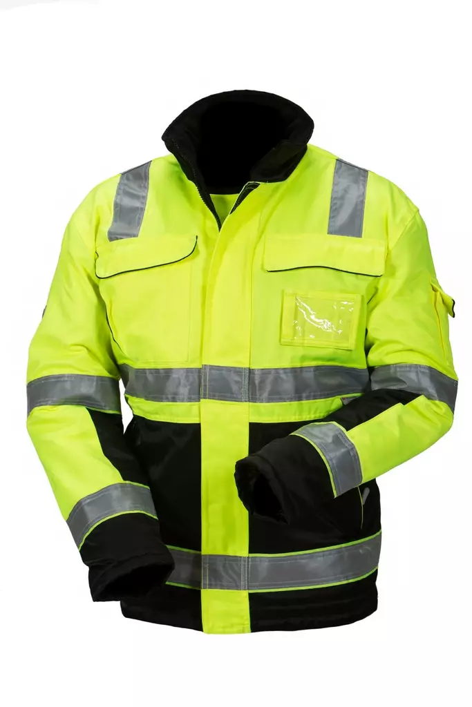 Huomiovärinen talvipusero kelta/musta EN 20471 Lk.2 - 4076 - Priha Huomiotakit - 4076 - 1