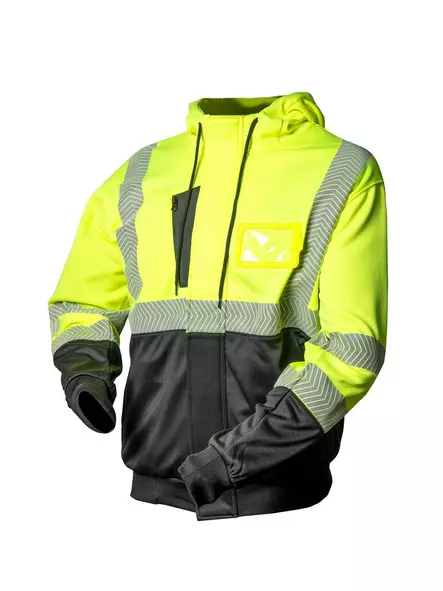 Priha huomiovärinen College hupparitakki kelta/musta EN 20471 Lk.2 - 4327 - Priha Huomiopaidat - 4327 - 2