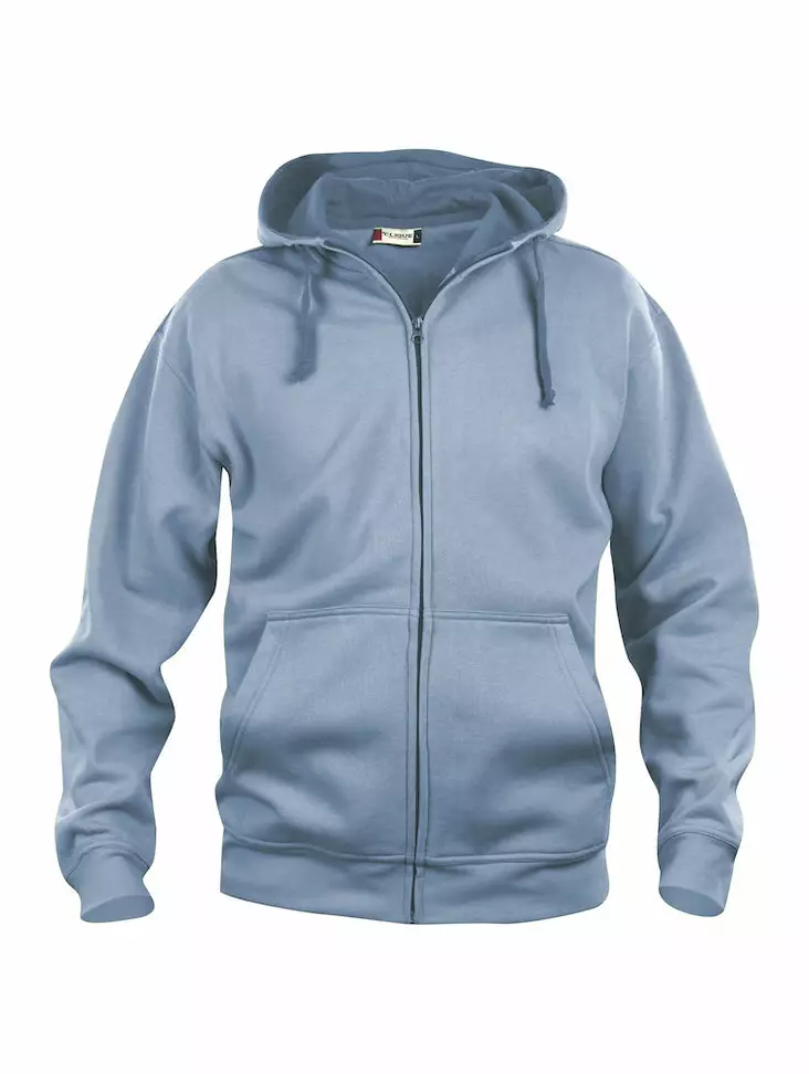 Clique Basic Hoody Full zip, vaalean­sin - Clique Vaatteet - 021034-57 - 1