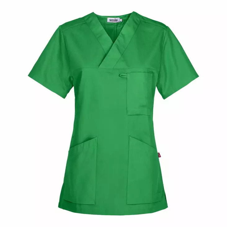 Smila 70102 Alva v-blouse w, emerald - Työpaidat - 70102-17 - 1