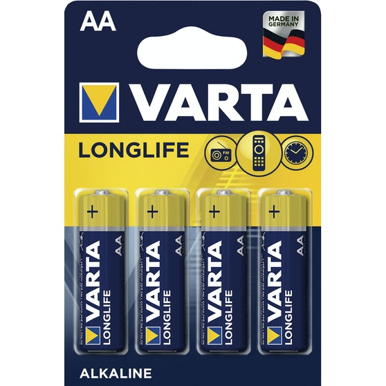 Varta Longlife Paristo AA LR6 4 kpl/pkt - Akut, Paristot ja Laturit - 4008496525157 - 1