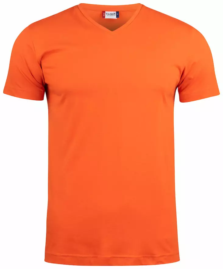 Clique Basic-T V-neck, oranssi - Clique Vaatteet - 029035-18 - 1