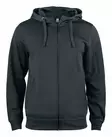 Clique Basic Active Hoody Full Zip, must - Clique Vaatteet - 021014-99 - 1