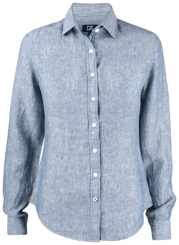 C&B Summerland Linen Shirt Ladies, Denim - Cutter & Buck Vaatteet - 352409-569 - 1