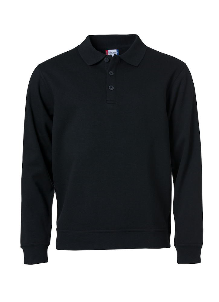 Clique Basic Polo Sweater, musta - Clique Vaatteet - 021032-99 - 1