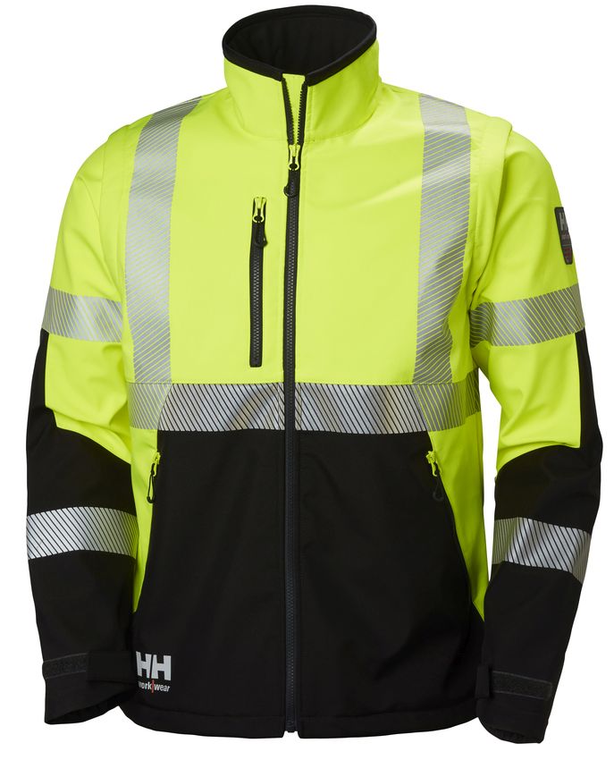 HH Icu Softsh Jacket, Kelta/Musta - Helly Hansen Huomiotakit - 74272-369 - 1