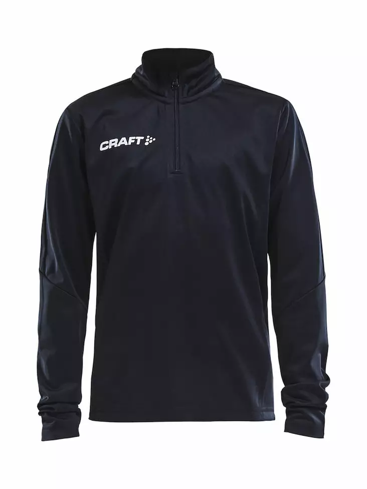 PROGRESS Halfzip LS Tee JR, BLACK/BLACK - Craft Vaatteet - 1905639-9999 - 1