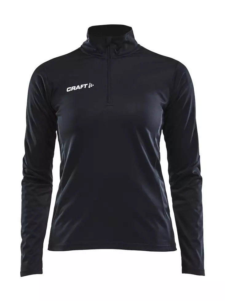 PROGRESS Halfzip LS Tee WMN, BLACK/BLACK - Craft Vaatteet - 1905625-9999 - 1