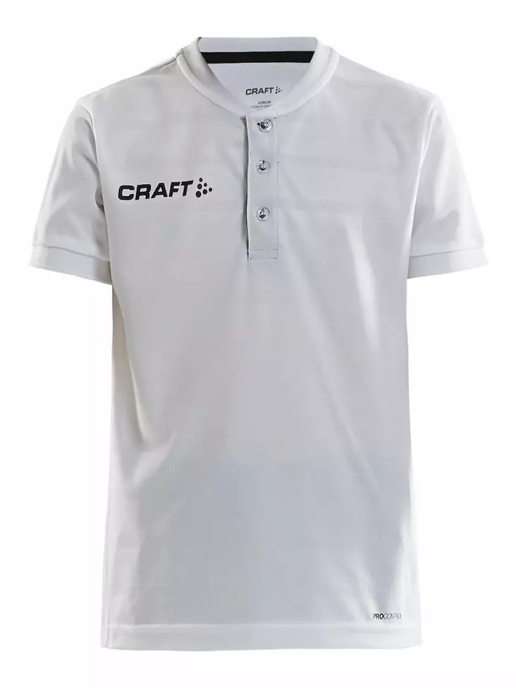 Pro Control Button Jersey Jr, White/Blac - Craft Vaatteet - 1906697-900999 - 1