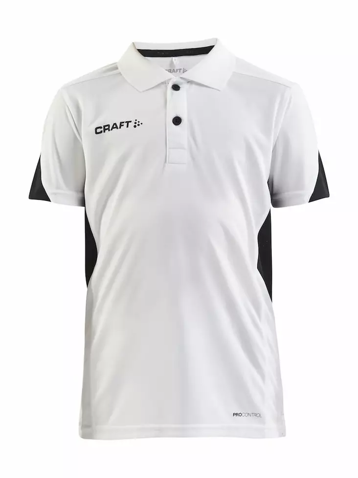 Pro Control Impact Polo Jr, WHITE-BLACK - Craft Vaatteet - 1908227-900999 - 1