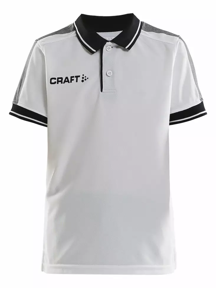 Pro Control Poloshirt Jr, White/Black - Craft Vaatteet - 1906736-900999 - 1