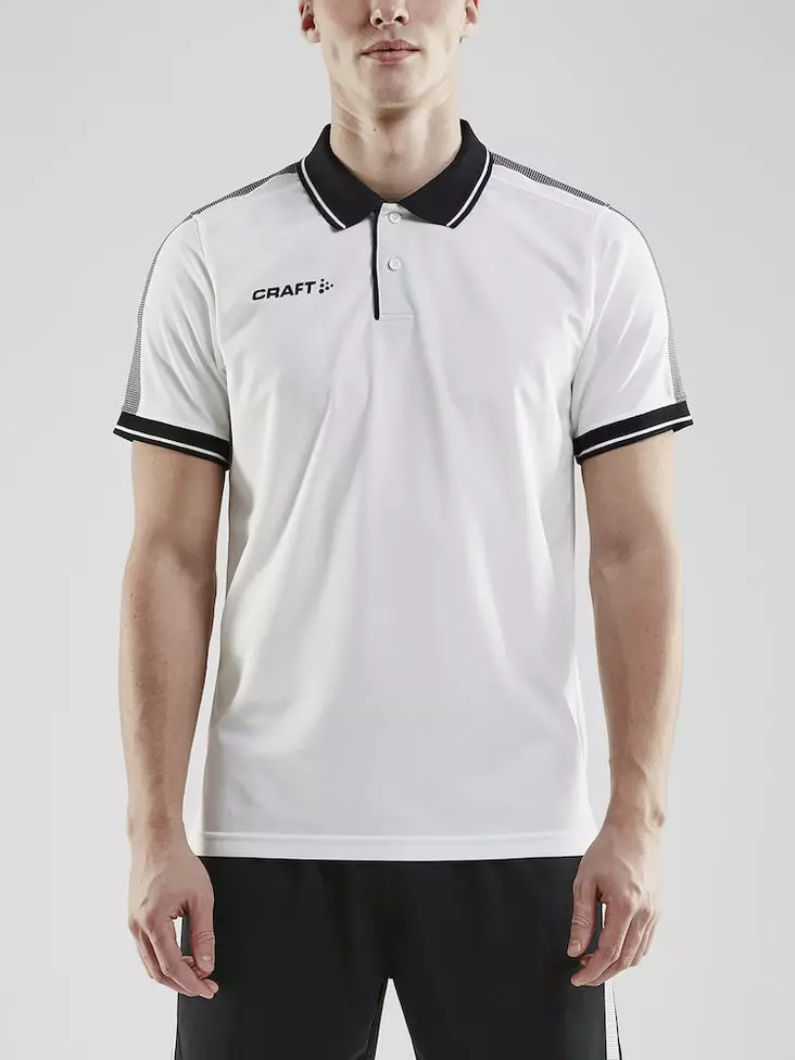 Pro Control Poloshirt M, White/Black - Craft Vaatteet - 1906734-900999 - 1