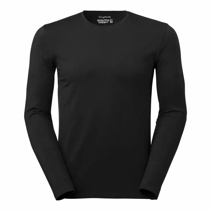 SW 127 Leo ms rn ls, GOTS black - South West Vaatteet - 127-99 - 1