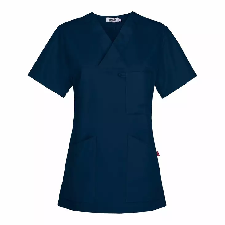 Smila 70102 Alva v-blouse w, ocean blue - Työpaidat - 70102-29 - 1