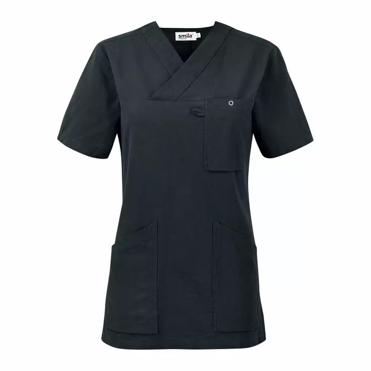 Smila 77802 Carin v-blouse w, black - Työpaidat - 77802-99 - 1