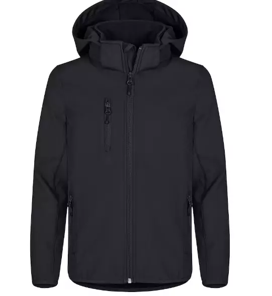 Clique Classic Hoody Softshell jr, musta - Clique Vaatteet - 0200909-99 - 1