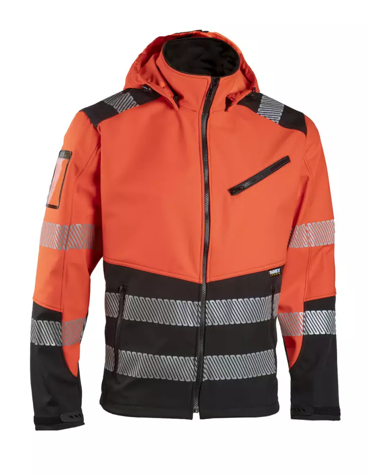 Dimex 6099E Turva Softshell-Takki Punainen/Musta - Dimex Huomiotakit - 6099E - 1