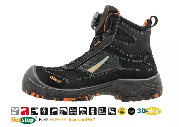 SieviSpider RollerH + S3 - Sievi Turvakengät - 48-52439-374-25M - 1