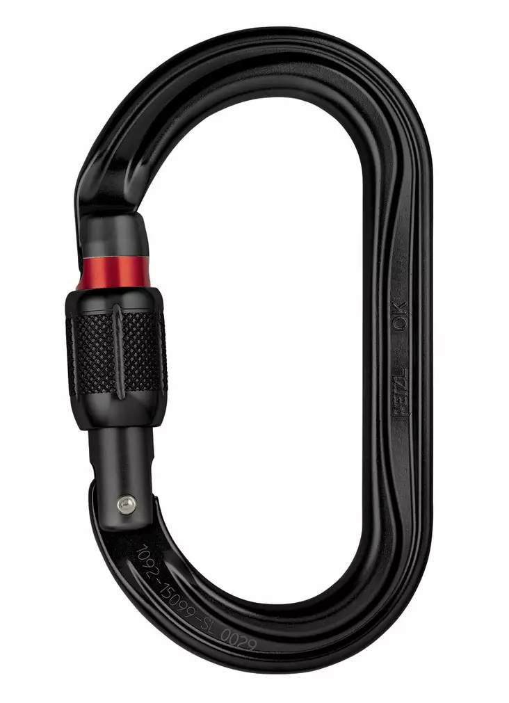 Petzl OK SCREW-LOCK CARABINER BLACK - Petzl putoamissuojaimet - M33A-SLN - 1