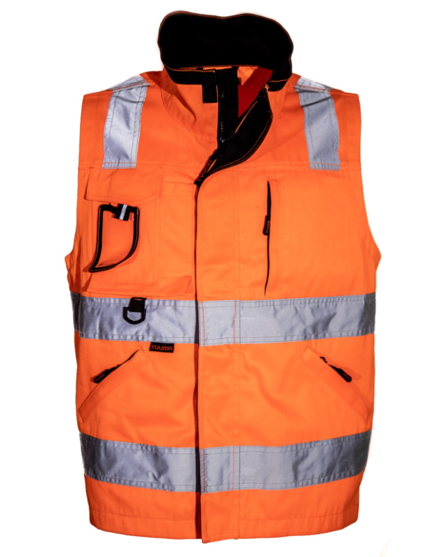 Tuuma HV Työnjohtajan liivi, Oranssi - Tuuma Huomiotyövaatteet - TU-HTJL-O - 1