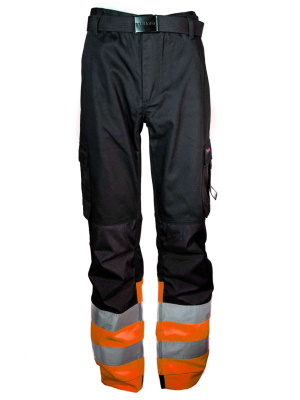 Tuuma Joustava Työhousut, Oranssi/Musta - Tuuma Huomiotyövaatteet - TU-HHS-O - 1