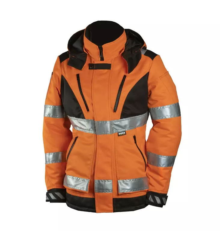 Naisten oranssi talvitakki - Naisten Huomiotyövaatteet - 6013R - 1