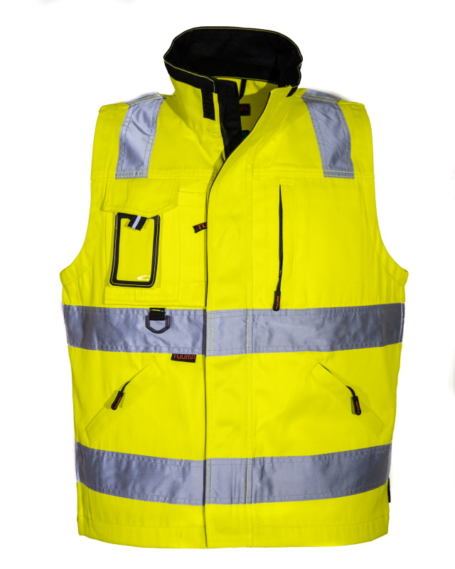 Tuuma HV Työnjohtajan liivi, Keltainen - Tuuma Huomiotyövaatteet - TU-HTJL-Y - 1